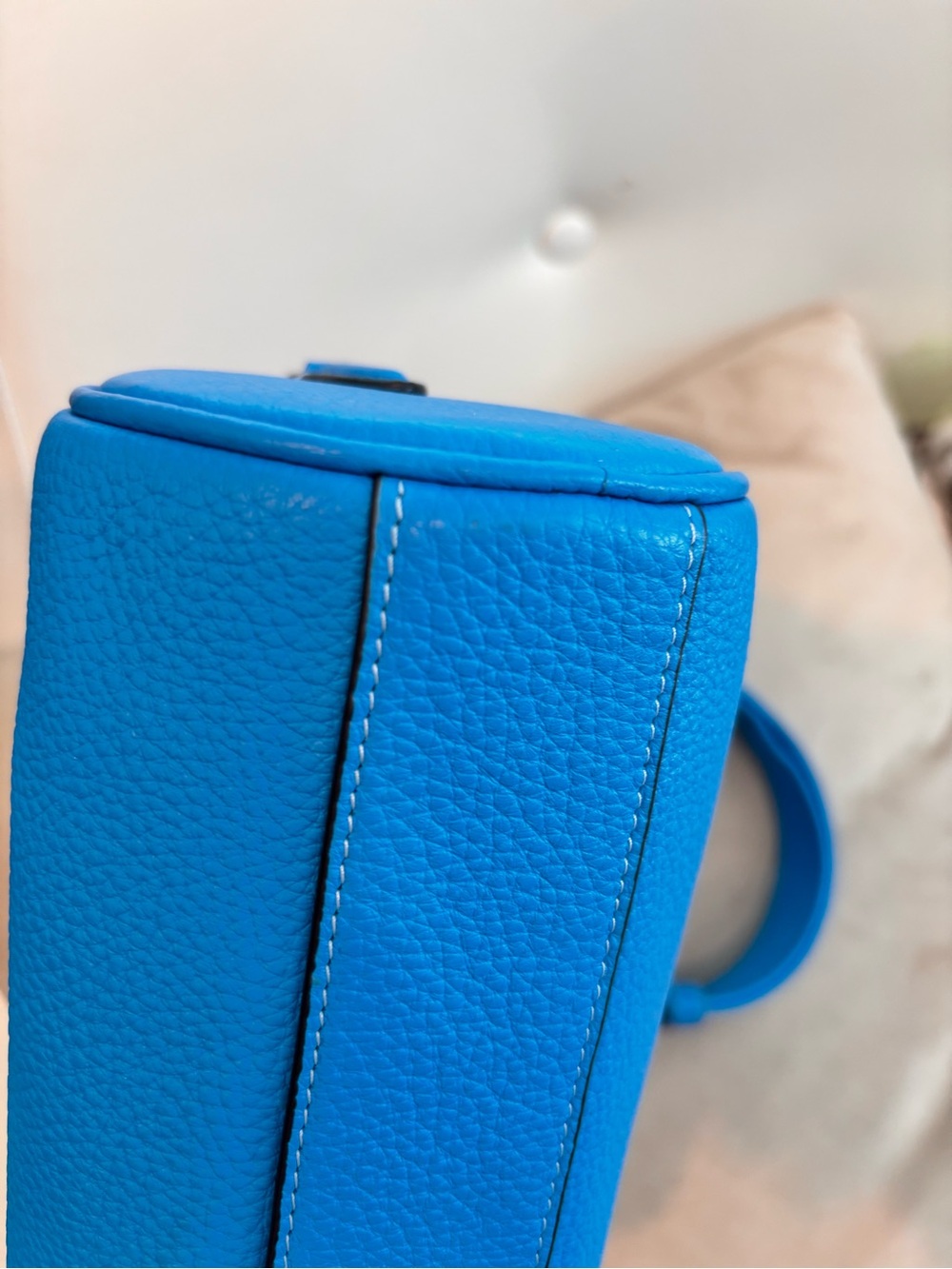 COACH Lacey “Electric Blue" Pebbled Leather Mini Crossbody Bag $398+ - Picture 12 of 16